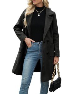 Women's Camel Wool Blend Mid-Length Winter Coat