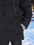 Men's Water-Resistant Long Hooded Winter Coat 3XL