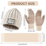 Women's Winter Beanie Hat, Scarf & Gloves Set