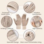 Women's Winter Beanie Hat, Scarf & Gloves Set
