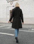 Women's Camel Wool Blend Mid-Length Winter Coat