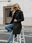 Women's Camel Wool Blend Mid-Length Winter Coat