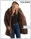 Steve Madden Women's Olive Long Puffer Jacket