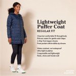 Lightweight Water-Resistant Packable Puffer Coat - Olive