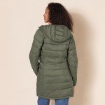 Lightweight Water-Resistant Packable Puffer Coat - Olive