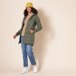 Lightweight Water-Resistant Packable Puffer Coat - Olive