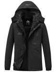 Men's Waterproof Ski Jacket - Black, XX-Large