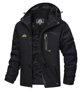 Men's Waterproof Winter Ski Jacket with Hood