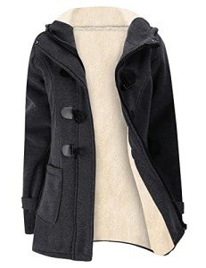 Gihuo Women's Sherpa Lined Winter Duffle Coat