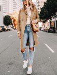 Hooever Women's Khaki Winter Wool Peacoat