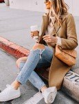 Hooever Women's Khaki Winter Wool Peacoat