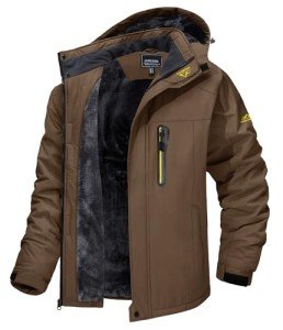 Men's Fleece Ski Jacket - Windproof Winter Coat