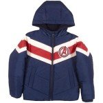 Marvel Avengers Boys' Puffer Winter Coat, Size 7