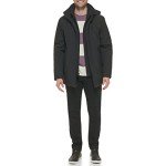 Calvin Klein Men's Windproof Hooded Coat - Black, Large