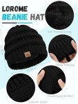 LOROME Warm Winter Beanie, Scarf, & Gloves Set