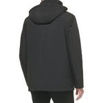 Calvin Klein Men's Windproof Hooded Coat - Black, Large