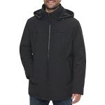 Calvin Klein Men's Windproof Hooded Coat - Black, Large
