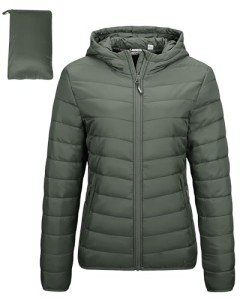 Women's Lightweight Packable Hooded Puffer Jacket