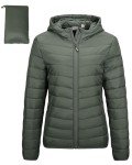 Women's Lightweight Packable Hooded Puffer Jacket