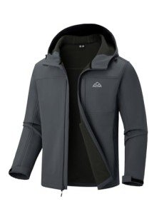 Men's Fleece Lined Waterproof Softshell Work Jacket