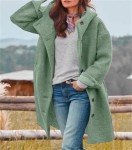 Chouyatou Women's Casual Long Wool Coat with Hood