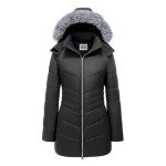 WULFUL Women's Warm Long Puffer Coat with Hood