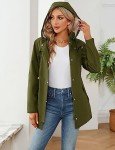 LOMON Women's Lightweight Waterproof Rain Jacket, Amy Green