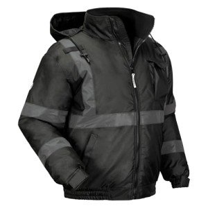 Ergodyne Unisex High-Visibility Winter Jacket, Black, 3X
