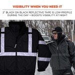 Ergodyne Unisex High-Visibility Winter Jacket, Black, 3X