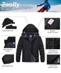 Men's Waterproof Winter Ski Jacket with Hood