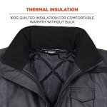 Ergodyne Unisex High-Visibility Winter Jacket, Black, 3X