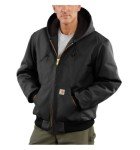 Carhartt Men's Black Insulated Flannel-Lined Jacket