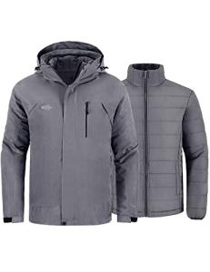 Wantdo Waterproof Men's Snowboarding Jacket - Gray