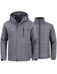 Wantdo Waterproof Men's Snowboarding Jacket - Gray