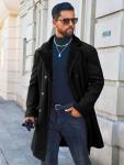 Men's Slim Fit Double Breasted Trench Coat