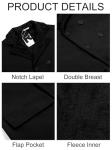 Men's Slim Fit Double Breasted Trench Coat