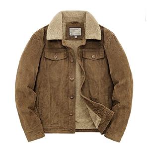 Men's Vintage Fleece-Lined Corduroy Trucker Jacket