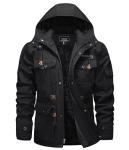 Men's TACVASEN Winter Military Jacket Black