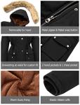 Warm Black Women's Puffer Coat with Fur Hood