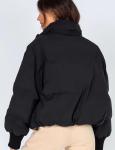 Flygo Women's Cropped Puffer Jacket with Pockets