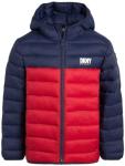 DKNY Boys Midweight Quilted Jacket, Navy/Red