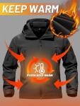 TACVASEN Men's Waterproof Tactical Fleece Hooded Jacket
