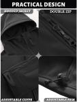 TACVASEN Men's Waterproof Tactical Fleece Hooded Jacket