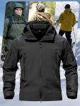 TACVASEN Men's Waterproof Tactical Fleece Hooded Jacket