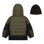 Boys' Olive Drab Heavyweight Hooded Puffer Jacket