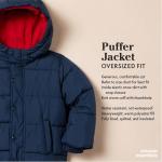 Amazon Essentials Toddler Boys' Navy Puffer Jacket