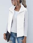 LOMON Women’s Warm Sherpa Fleece Vest with Pockets