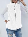 LOMON Women’s Warm Sherpa Fleece Vest with Pockets