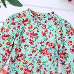 Infant Girl's Floral Long Sleeve Sun Suit