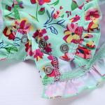 Infant Girl's Floral Long Sleeve Sun Suit